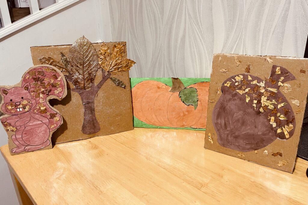 autumn cardboard crafts