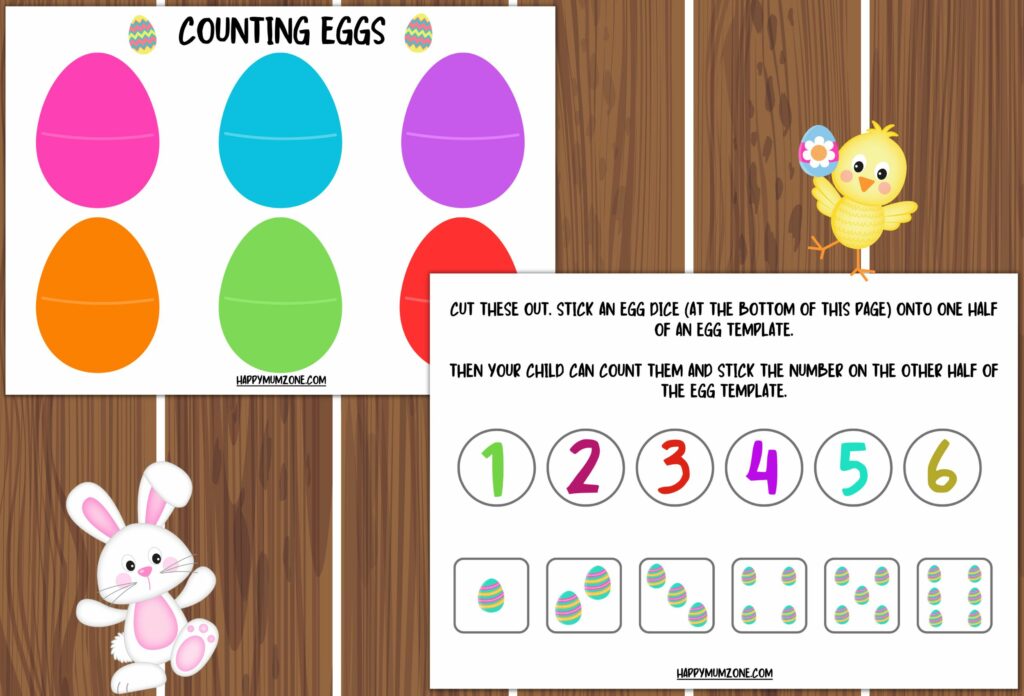 easter counting worksheets