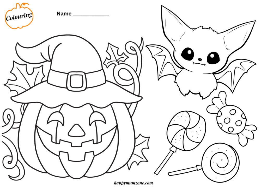 Halloween Colouring Page