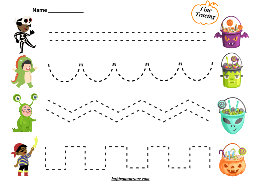 Halloween Line Tracing Activity